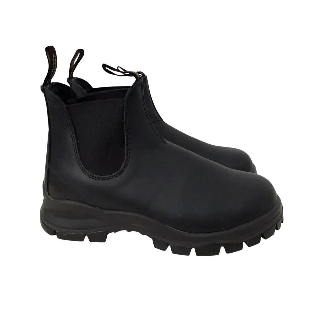 Blundstone 2240 Lug Chelsea Boots Mens Size 9.5 Wide US Black Leather Chelsea
